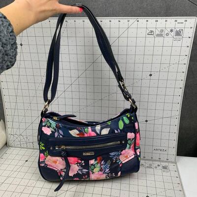 #96 Blue Floral Rosetti Handbag