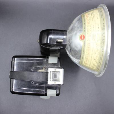 Antique Collectible Kodak Brownie Hawkeye Hash Model with Kodalite Flash Holder