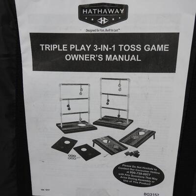 Triple Play 3-in-1 Toss Game Set, incomplete (see photos)