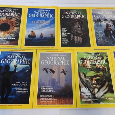 11 pc National Geographic Magazines. All of 1992 except August