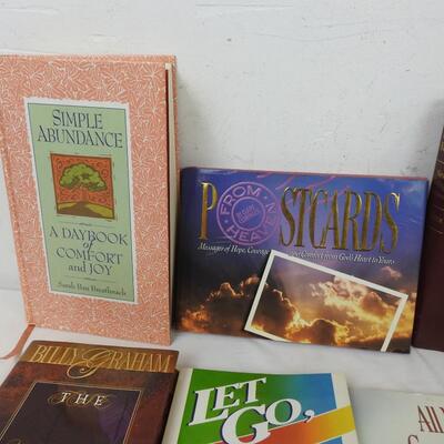 14 pc Religious/Spiritual Books: Books of Commandments -to- Simple Abundance