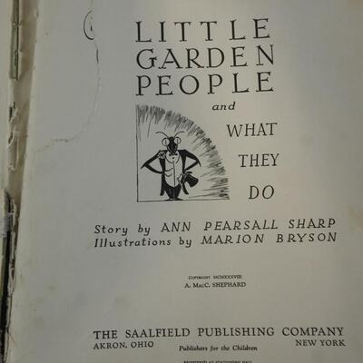 Little Garden People and What they Do, 1938, Ann Sharp - Vintage