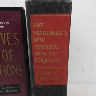 4 Non-Fiction Books: Thesaurus, Dictionary, Etiquette, Quotations