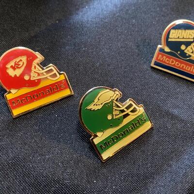 Lot of 3 Vintage Football Pins