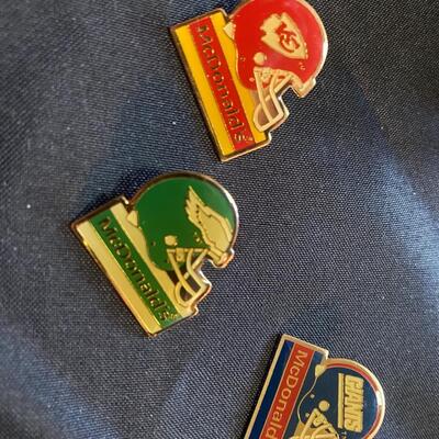 Lot of 3 Vintage Football Pins