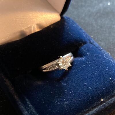 Diamond Solitaire Engagement Ring 1/2 CTW in 10k Gold size 4