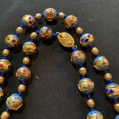 CloisonnÃ© Style Beaded Necklace 30â€