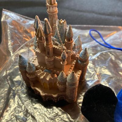 Hallmark Ornament Lot with Castle and Disney