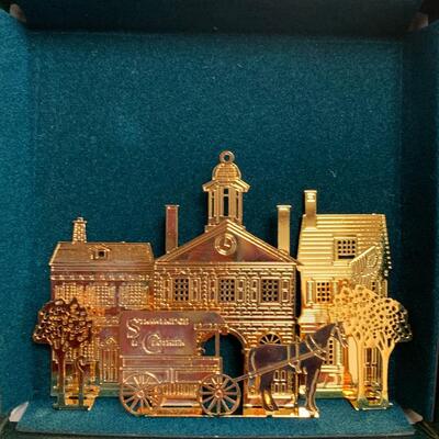 Lot 471: Vintage 24K Finish Celebration Ornaments, PA and NJ  Ornaments