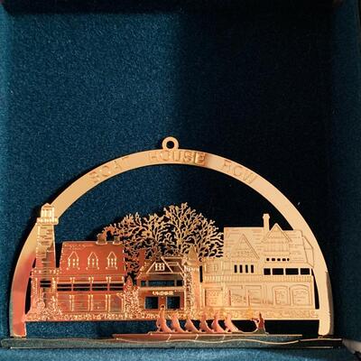 Lot 471: Vintage 24K Finish Celebration Ornaments, PA and NJ  Ornaments