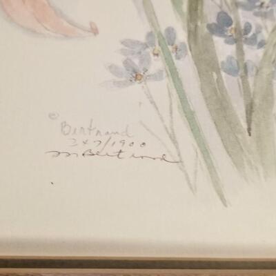 Lot #144   Pair of signed/numbered floral prints