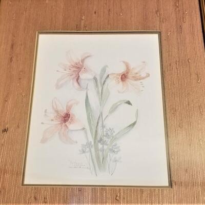 Lot #144   Pair of signed/numbered floral prints