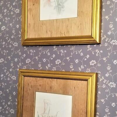 Lot #144   Pair of signed/numbered floral prints