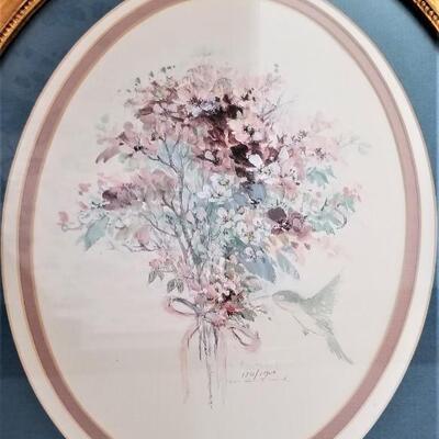 Lot #149  Pair of Oval Mary Vincent Bertrand signed prints