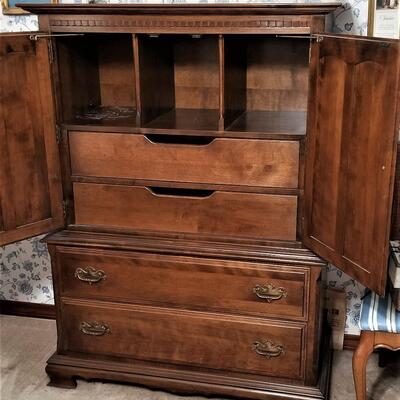 Lot #150  ETHAN ALLEN Clothes Chest/Armoire Combo