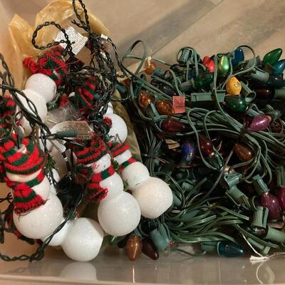Mixed Vintage Christmas Lights with Two Sizes