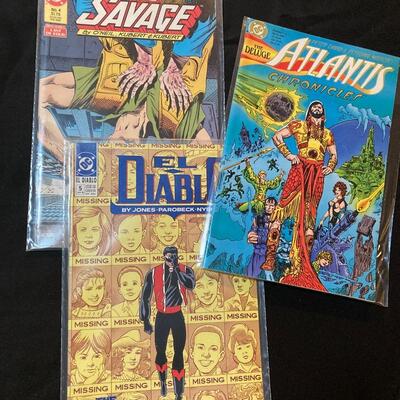 Vintage Comic Lot 3 piece with Atlantis and El Diablo
