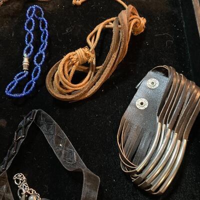 Mixed Lot of Leather Jewelry
