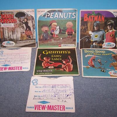 LOT 58 GREAT VINTAGE CHILDRENS VIEWMASTER REELS BATMAN MARY POPPINS