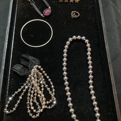 Mixed Jewelry Lot with Rings, Bangle, Necklace and more