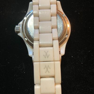 White Bling TOY Watch with Silk Case