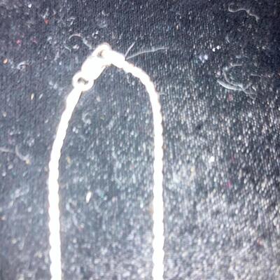 Sterling Pendant and Chain with "Moonstone" Style Stone