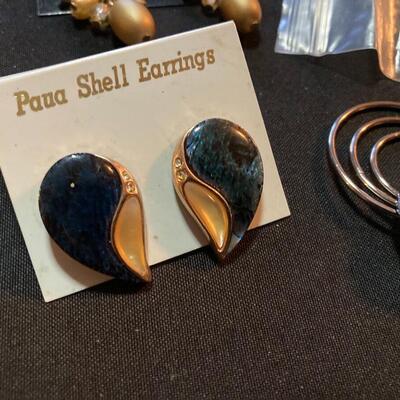 4 Pairs of Vintage Earrings with Paua Shell and more...
