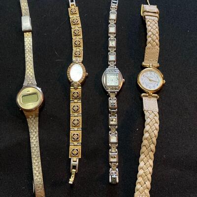 Mixed Lot of 4 Quartz Watches untested