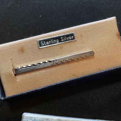 Sterling Silver Vintage Tie Clip with Box