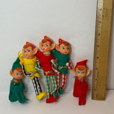 Lot 334: Vintage Japan Christmas Pixie Elves and Matching Knee Huggers