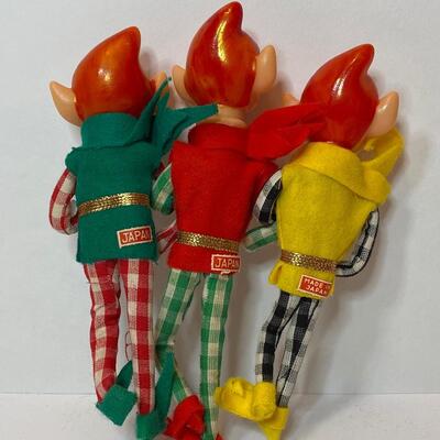 Lot 334: Vintage Japan Christmas Pixie Elves and Matching Knee Huggers