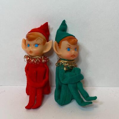 Lot 334: Vintage Japan Christmas Pixie Elves and Matching Knee Huggers