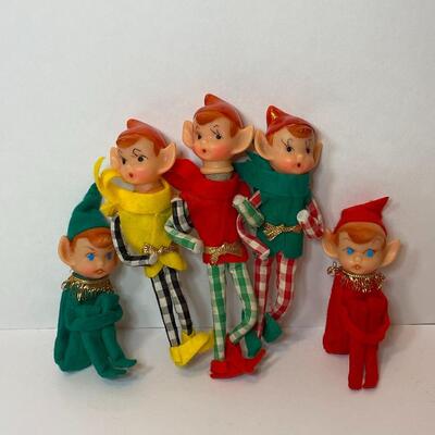 Lot 334: Vintage Japan Christmas Pixie Elves and Matching Knee Huggers