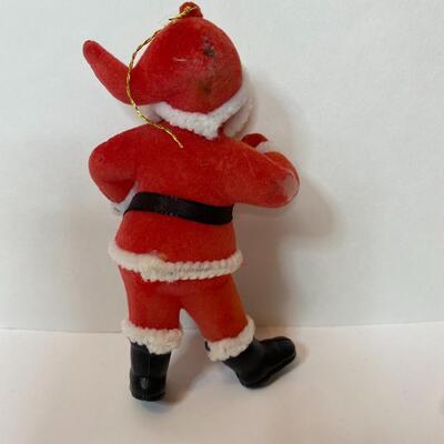 Lot 336: New Vintage Japan Knee Hugger, Felt Santa, and Pixie Elves Tree Clips (Marked Japan)