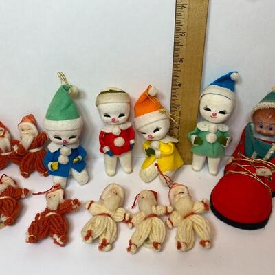 Lot 341: Vintage Japan Holiday Snowmen, Knee-hugger Elf in Shoe and More