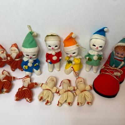 Lot 341: Vintage Japan Holiday Snowmen, Knee-hugger Elf in Shoe and More