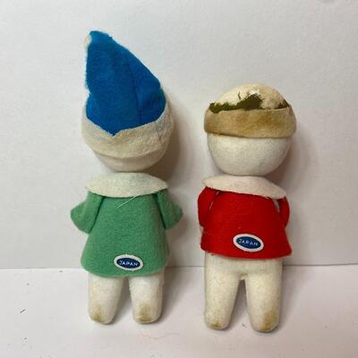 Lot 341: Vintage Japan Holiday Snowmen, Knee-hugger Elf in Shoe and More