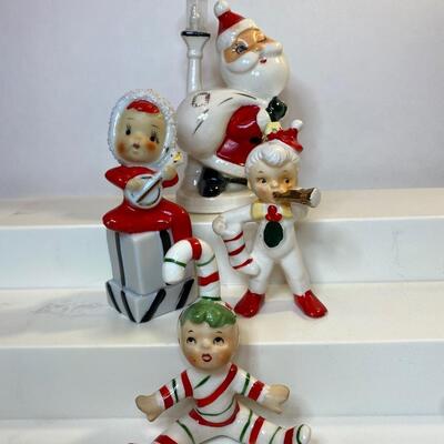 Lot 344: Vintage Christmas Lefton Elf and more