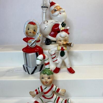 Lot 344: Vintage Christmas Lefton Elf and more