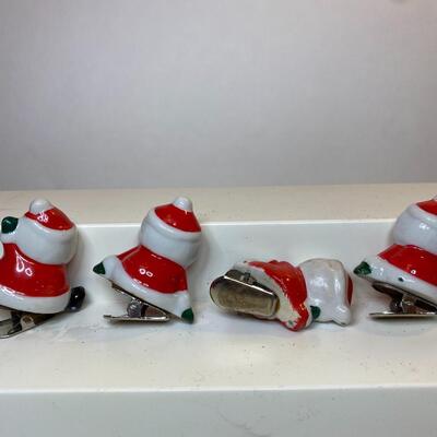 Lot 346: Howard Holt Vintage Santa Claus Tree Clips
