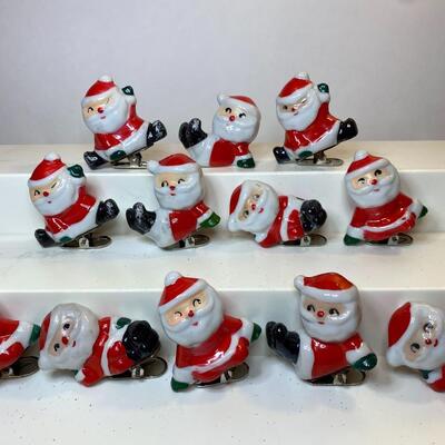Lot 346: Howard Holt Vintage Santa Claus Tree Clips