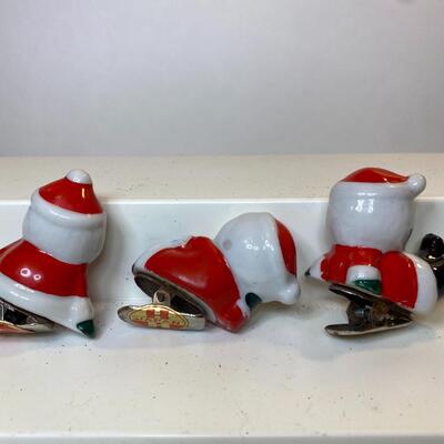 Lot 346: Howard Holt Vintage Santa Claus Tree Clips