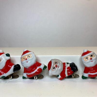 Lot 346: Howard Holt Vintage Santa Claus Tree Clips