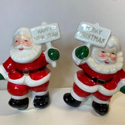 Lot 347: Vintage Christmas: Japan Salt & Pepper (Happy New Year, Merry Christmas & More)