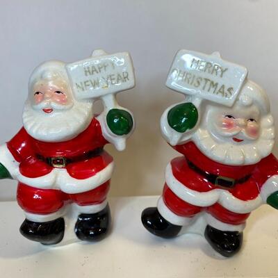 Lot 347: Vintage Christmas: Japan Salt & Pepper (Happy New Year, Merry Christmas & More)