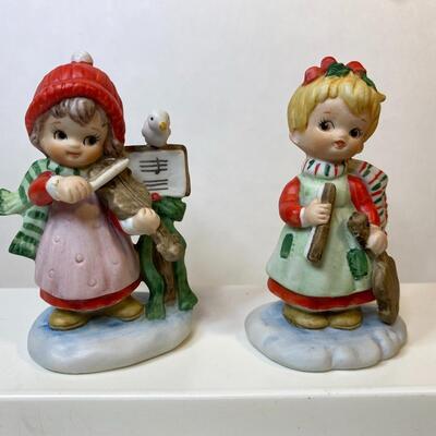 Lot 349: Vintage Lefton Hand-Painted Holiday Figurines