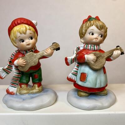 Lot 349: Vintage Lefton Hand-Painted Holiday Figurines