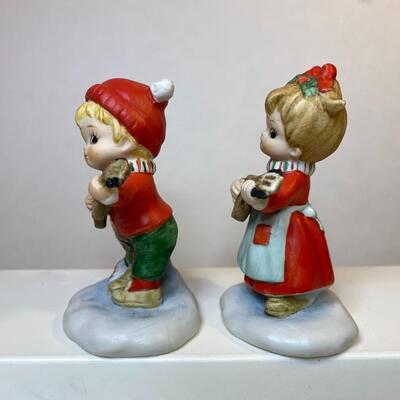 Lot 349: Vintage Lefton Hand-Painted Holiday Figurines