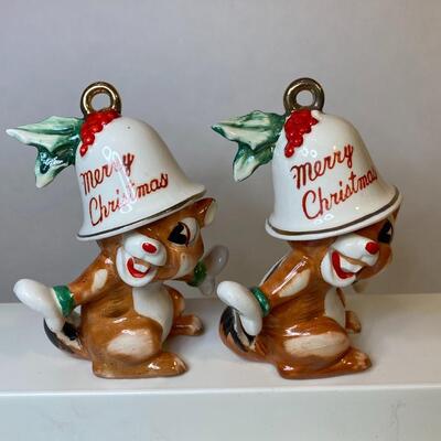 Lot 351: Vintage Japan Merry Christmas Chipmunks & More