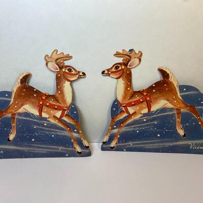 Lot 382: Vintage Christmas: New Snowman Centerpiece & Cardboard Cut-Outs